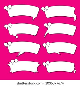 collection of bubble speech quote box marks illustration template vector