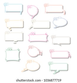 collection of bubble speech quote box marks illustration template vector