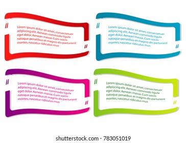 collection of bubble speech quote box template vector