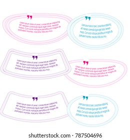 collection of bubble speech quote box template illustration vector isolated on white background