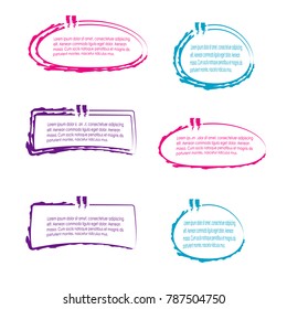collection of bubble speech quote box template illustration vector isolated on white background