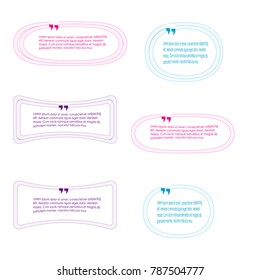 collection of bubble speech quote box template illustration vector isolated on white background