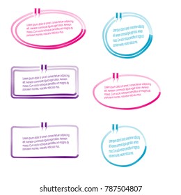 collection of bubble speech quote box template illustration vector isolated on white background