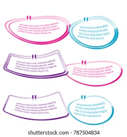 collection of bubble speech quote box template illustration vector isolated on white background