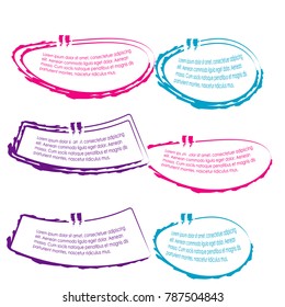 collection of bubble speech quote box template illustration vector isolated on white background