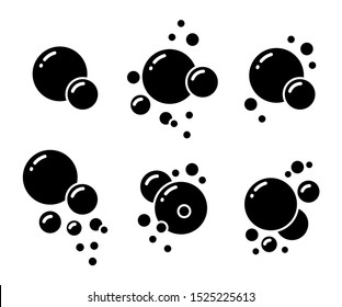 Collection of bubbles icons vector