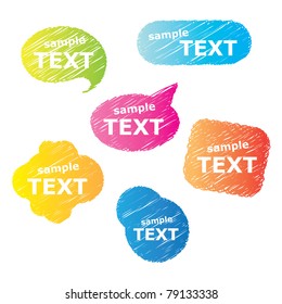 Collection of bubbles for speech. Vector.