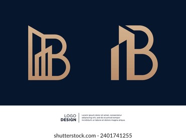 Kollektion von Design-Design des Bauarchitekten Buchstaben B.