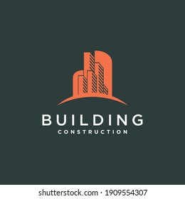 Collection of building architecture, real estate logo, with unique shape for company Premium Vector. part 2