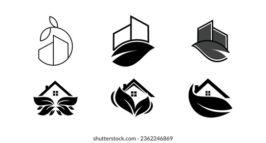 collection of building architecture sets Premium Vector