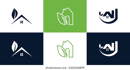 collection of building architecture sets Premium Vector