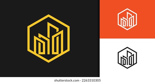 collection of building architecture sets, real estate logo design line art style