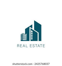 collection of building architecture sets, real estate logo design line art style