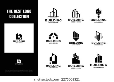 Kollektion von Design-Inspiration für das Baulogo.