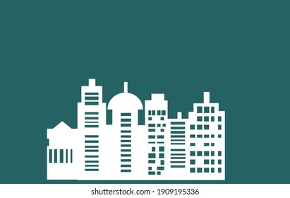 Collection Of Building Icon Vector Illustration