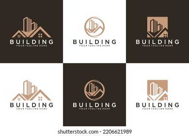 collection of building logo design inspiration, for real estate