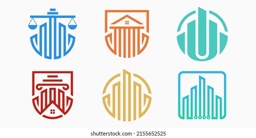collection building Logo icon set. Symbol Template Design Vector. construction vector illustration