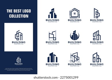 Collection of building, real estate logo design inspiration.