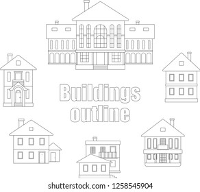 Collection of buildings outline