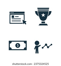 Collection of Buisness Icon, Vector illustration, Icon Set, Flat Design, Modern  UI