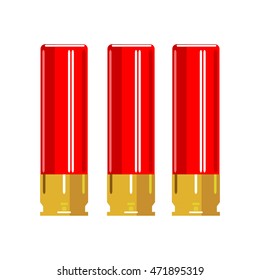 A collection of bullets. Hunting. Vector illustrations in flat style