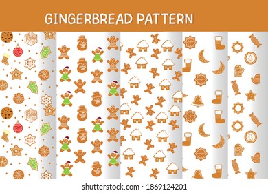 Collection Bundle on Ginger bread pattern background