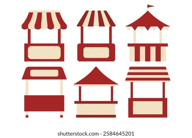 A collection of business booth icons