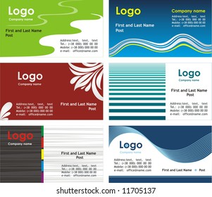 Collection business cards templates 2