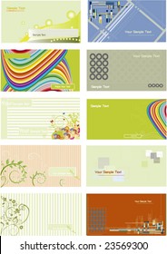 Collection business cards templates - vector illustration