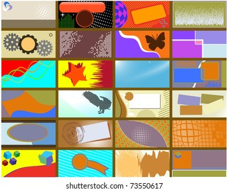 Collection  business cards templates. Vector illustration.