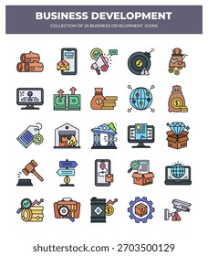 Collection of Business Development Icons. Boost Your Business Growth