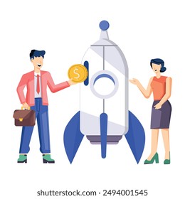 Collection of Business Flat Illustrations 

