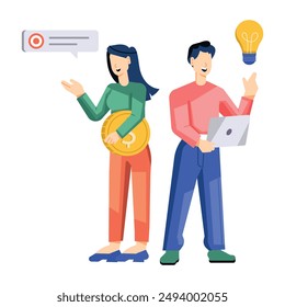 Collection of Business Flat Illustrations 

