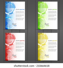 Collection of business flyer template, brochures, cover design/design with place for your content, print, presentation or publishing/vector illustration