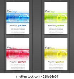 Collection of business flyer template, brochures, cover design/design with place for your content, print, presentation or publishing/vector illustration