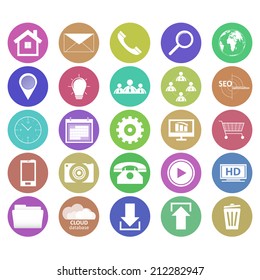 Collection of business icons in flat design/vector illustration