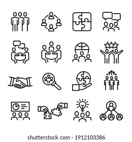 Collection Of Business Icons - Team Work