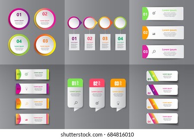 collection of business infographic,3d template design,can be used for workflow layout, diagram, number options, web design vector illustration,timeline infographics