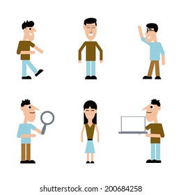 Collection of business people illustrations