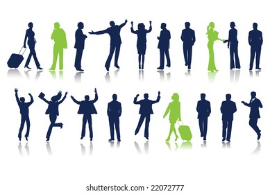 Collection of business peoples