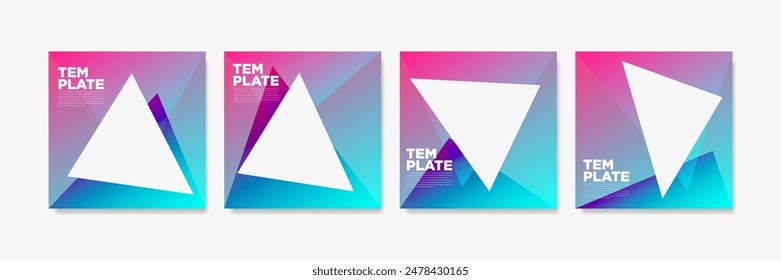 Collection of business post template designs.
