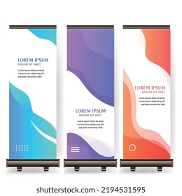 Collection Business Roll Up Stand Design Banner Template Presentation Vector Template Design