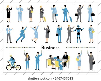 Collection of Business Scene Character Illustrations