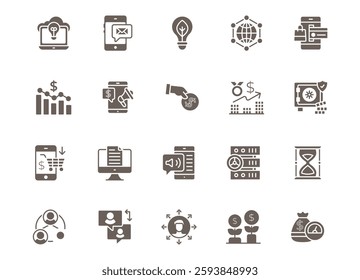 Collection of Business and Technology Icons