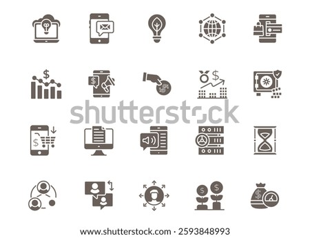 Collection of Business and Technology Icons