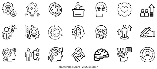 Collection of business and technology representing ideas growth and success