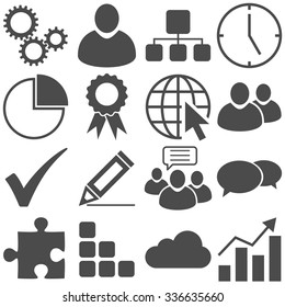collection for business use with 16 different icons