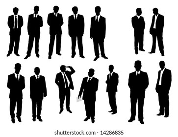 Collection of businessman. Vector illustration