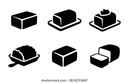 Collection butter pack icons