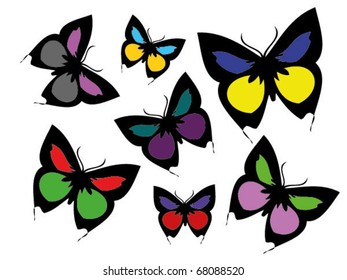 Collection of butterflies.
Also available as jpeg image.
